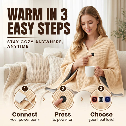 Outdoor Warming Heated Blanket Shawl